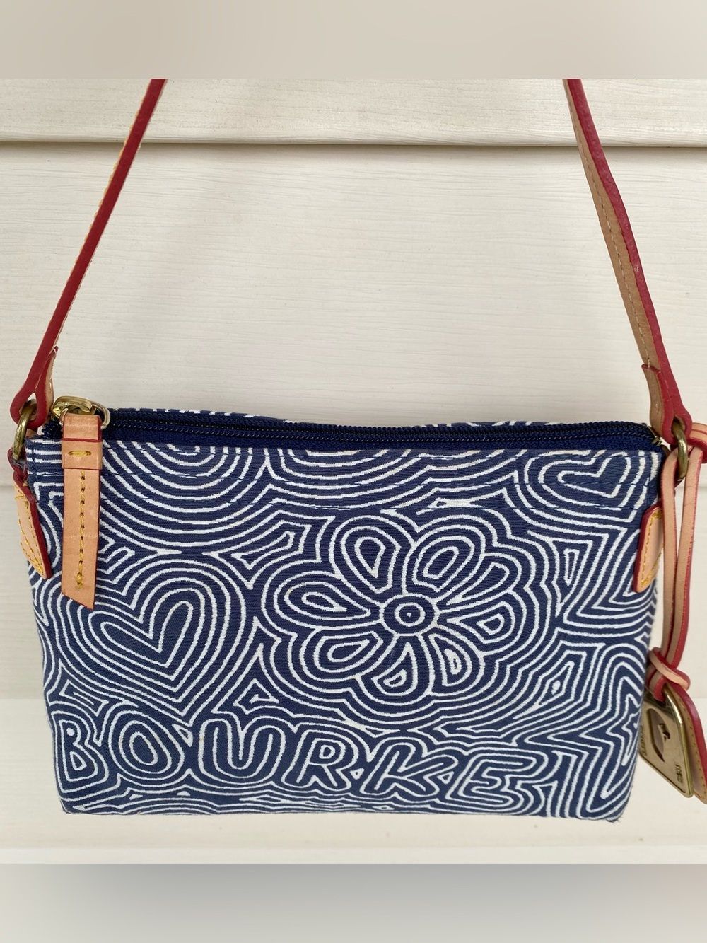 Dooney & Bourke Mini Pouchette Bag with Tan Trim - Picture 5 of 7